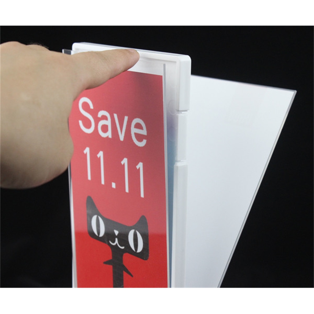 148*105mm A6 Label Price Tag Sign Photo Frame T Sign Poster Label Holder Display Rack Desktop Price Talker Picture Frame Stand