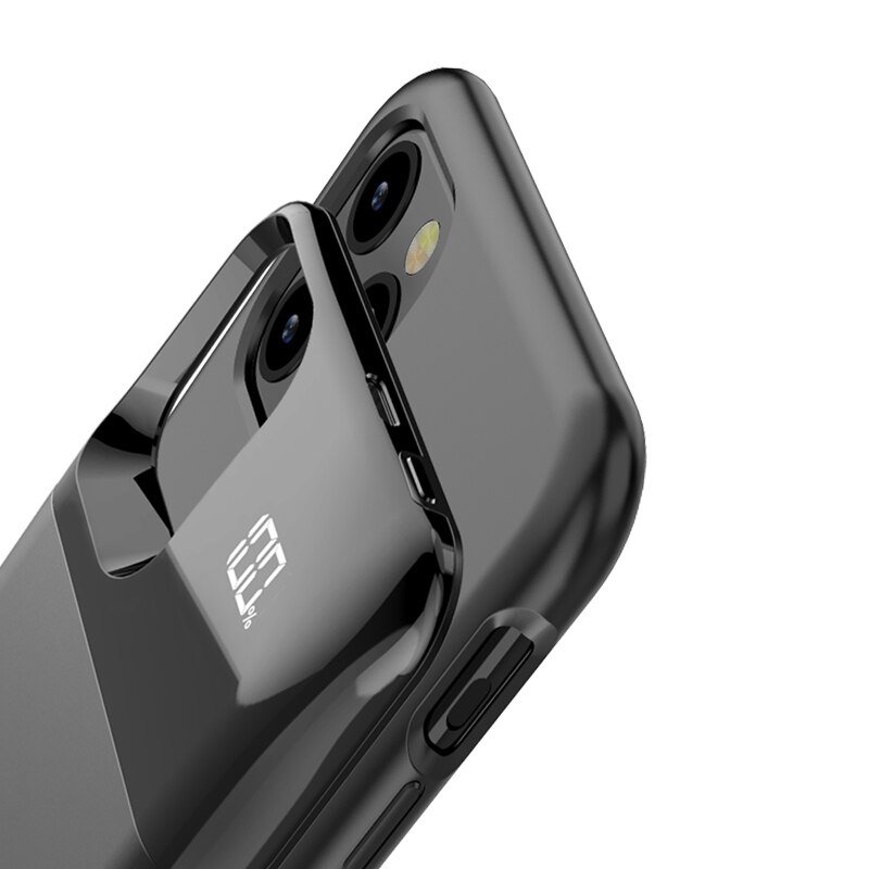 Silm Draadloze Batterij Oplader Voor iphone 11 Pro Max Telefoon case Aparte Power Bank 2 in 1 Opladen Terug cover Voor iPhone 11