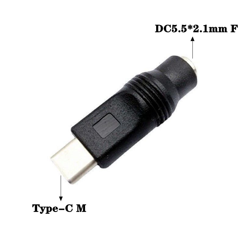 DC5.5 * 2.1mm Male Female To USB Mini 5P Micro 5P Type-C Male Female Adapter Elbow Android Phone DC Power Adapter 5V Interface: green