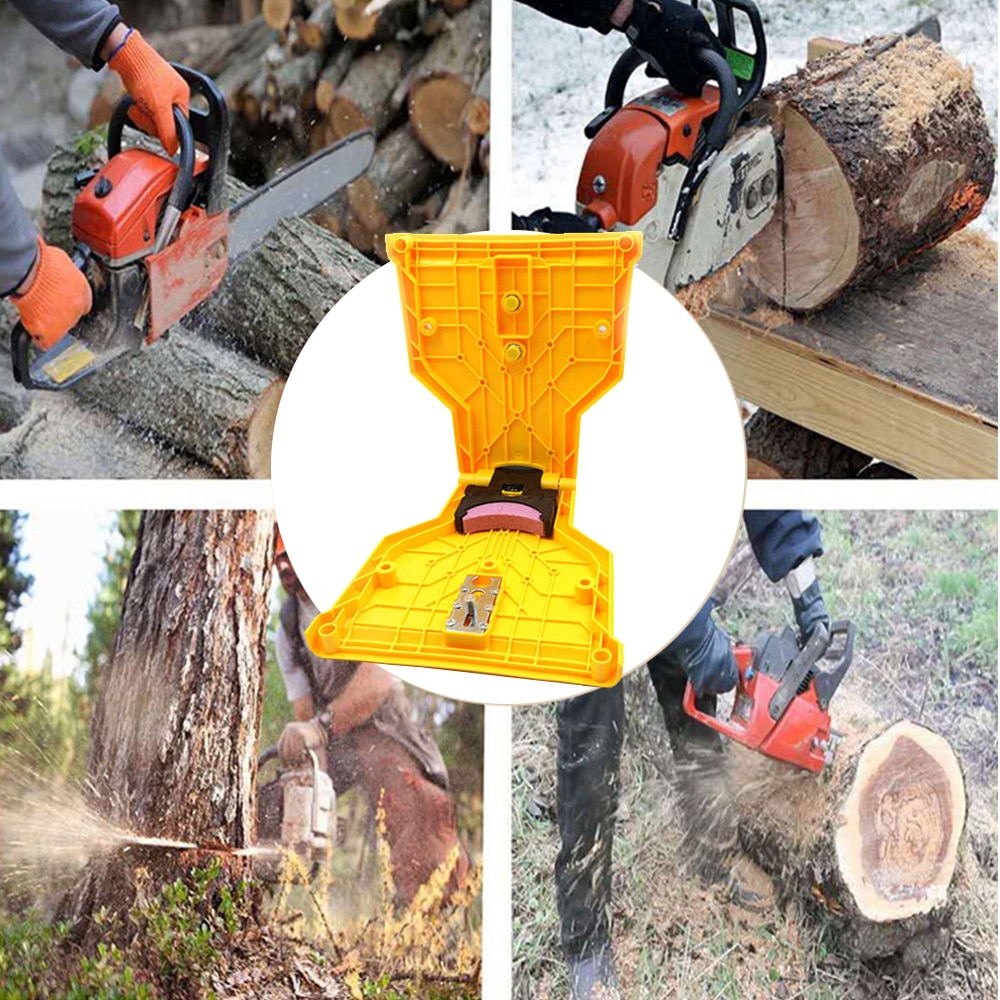 Portable Chainsaw Teeth Sharpener Durable Easy Sharp Chain Saw Bar-Mount Fast Grinding Chain Sharpen Chainsaw Woodworking Tools