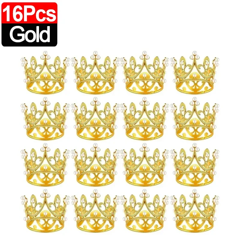 20/1 stk mini krone kakedekorasjon perle tiara måke sølv kroner kaketopper til låve hårpynt bryllup bursdagsfest