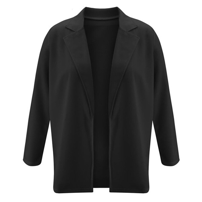 Nuevos trajes de negocios negros para mujer, chaqueta de mujer con cuello en V para primavera y otoño, traje informal de manga larga tipo tubo recto, Top para mujer