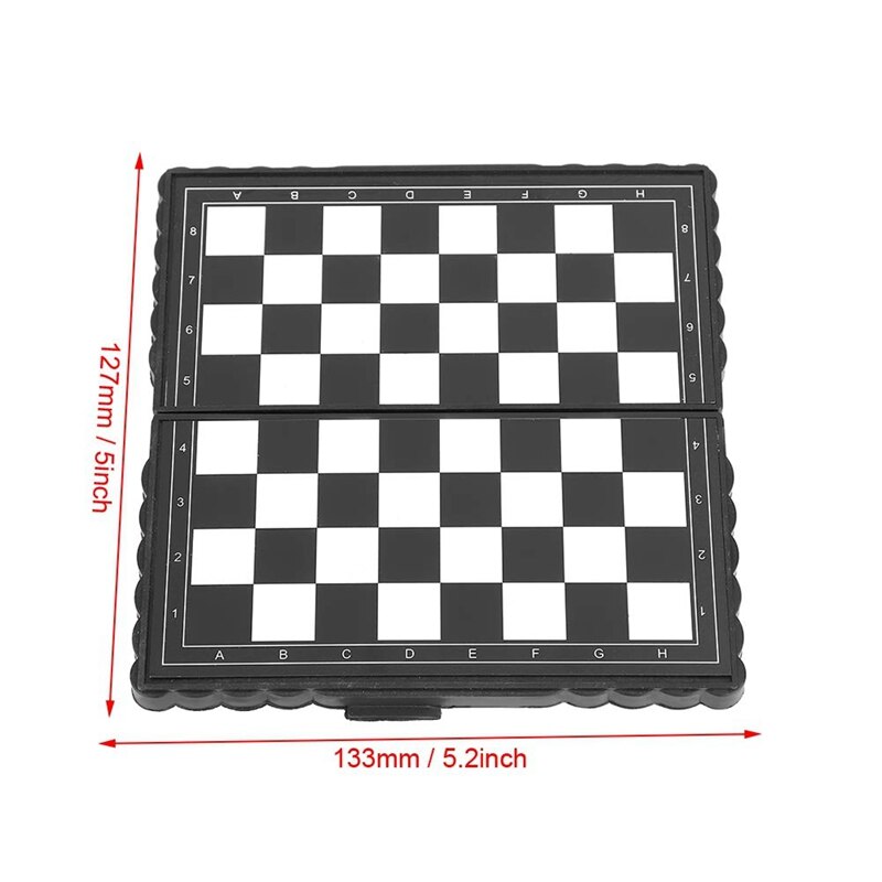 5x5 Inch Chess Portable Plastic Folding Board With netic Chess Game Mini Chess Set Puzzle Party Family Event