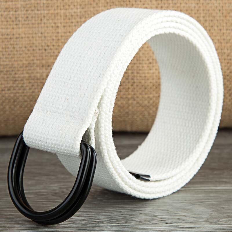 160cm Klassische Einfache Stil lässig Hosen D-Geschmack Schüler Doppel Ring Leinwand frauen und Männer&#39;s Erweitert gürtel: 4 / 130 cm