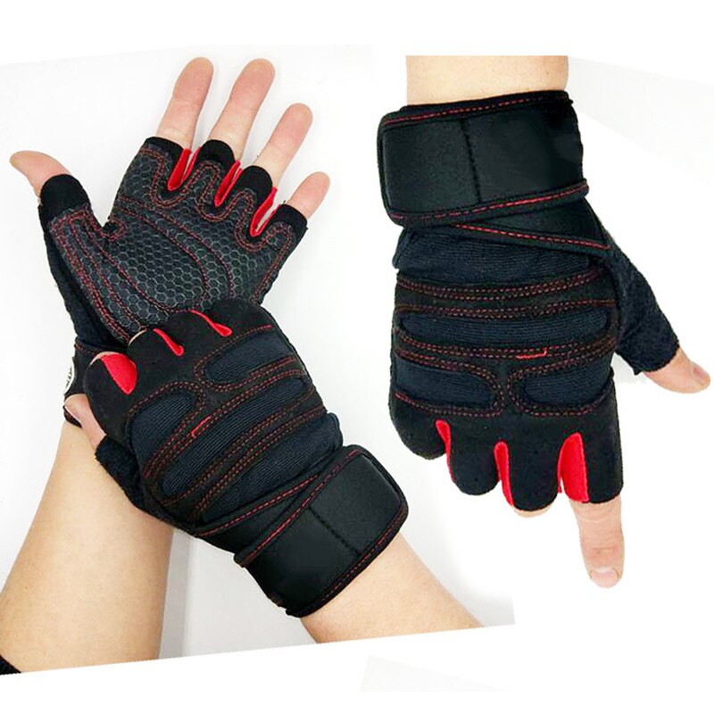 Luvas de academia com proteção para o pulso, para homens e mulheres, suporte para treino, fitness, levantamento de peso, do2, imperdível