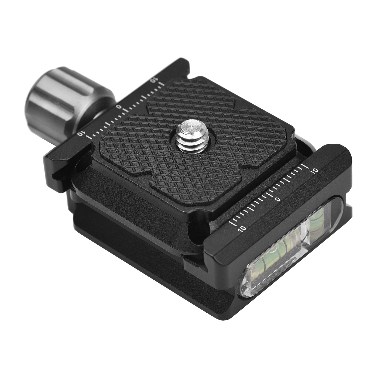 Quick Release Plate Clamp Adapter QR Plate 1/4"Screw Connector Bubble Levels for Bottom 1/4"&amp; 3/8"Screw Hole for Tripod Monopod