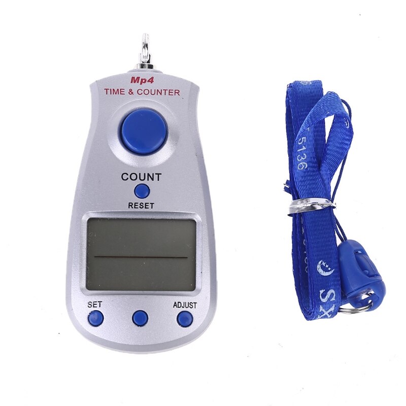 Portable 5-digit Digital Electronic Counter with Clock Calendar and Lanyard Manual Reset Decompression Relaxation Tool