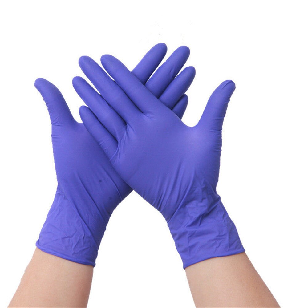 100 PCS Disposable Children Nitrile Gloves Food Grade Kids PVC Rubber Latex Gloves Boy Girl Housework Small Size: Purple S Size