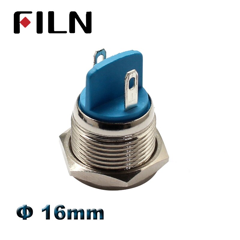 Filn 16mm 12v 24v ledet metallindikatorlys rød grønn blå hvit gul advarselsmetall signallampe pilotlampe 110v 220v