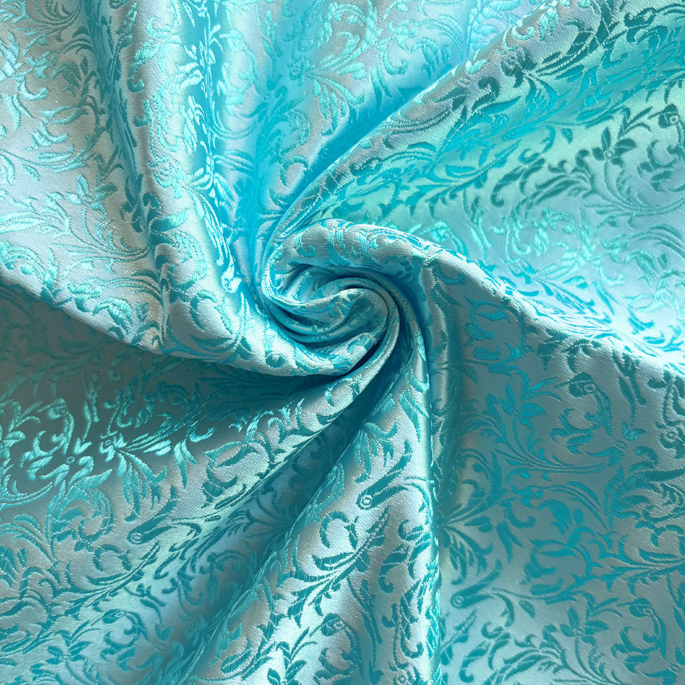 tarwe bloemen stijl damast zijde satijn brokaat jacquard stof kostuum bekleding meubilair gordijn kleding materiaal: L / Sakura Roze