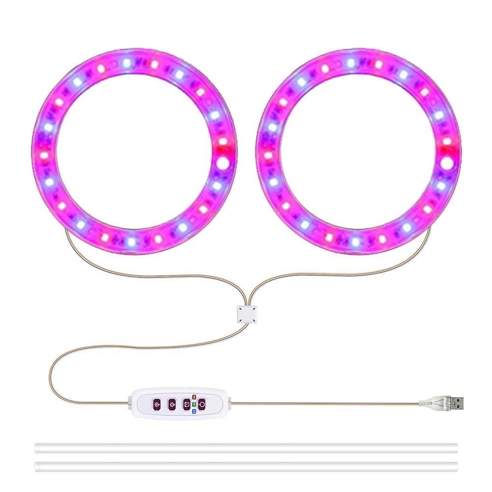 Volledige Spectrum Lamp Led Grow Light Phyto Lamp Voor Planten Lamp Groeilicht Hydrocultuur Verlichting Usb Greenhouse Indoor Bloem Zaad: Red blue-2 heads