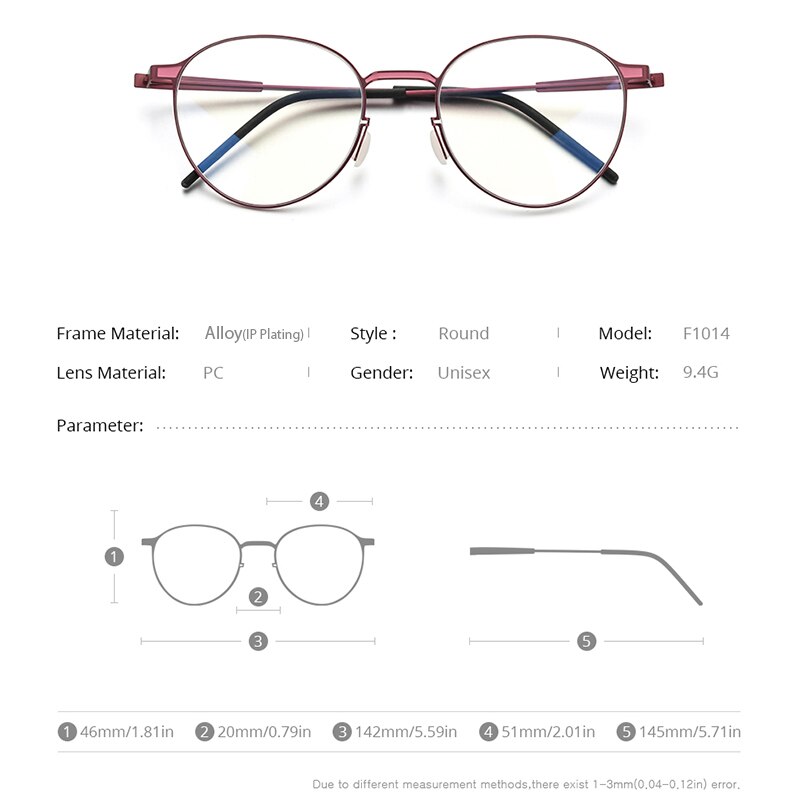 FONEX liga óculos quadro feminino redonda miopia prescrição óculos ópticos homens 2020 metal completo coreano screwless eyewear f1014