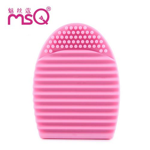 Makeup Silicone Brush Cleaner Glove Egg Scrubber Cosmetic Cleaning Board Pad Cute Silicone Washing Makeup Brush Cleaning Tools: Thicken pink