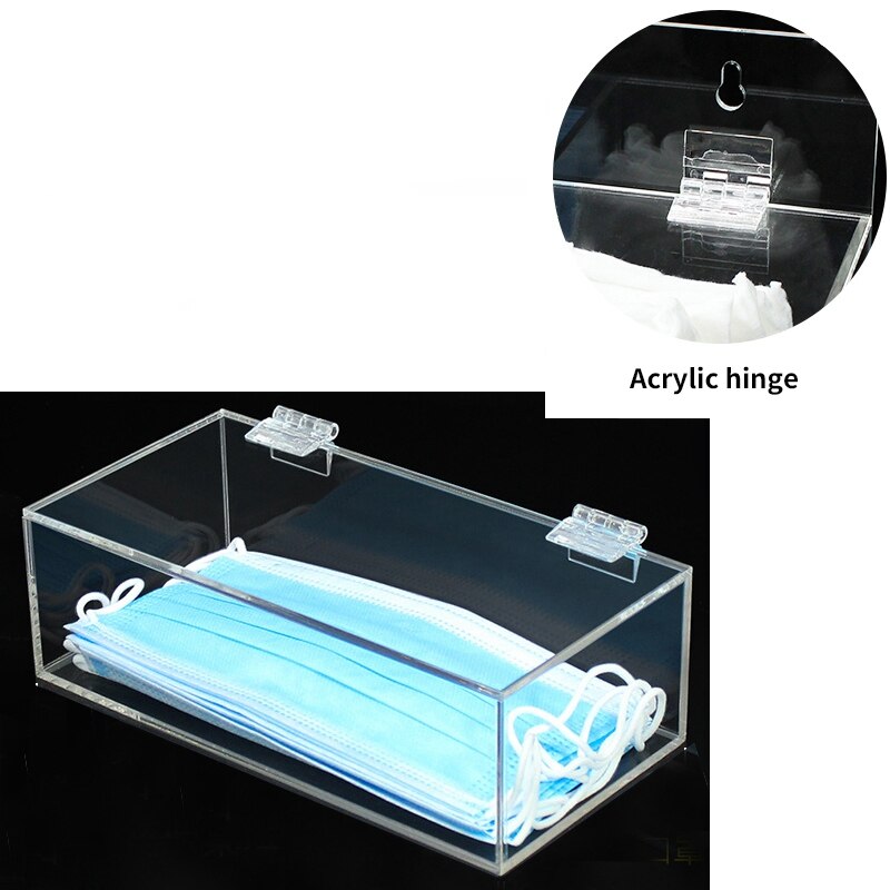 Acrylic Clear Tissue Box Disposable Mask Storage Box Gloves Dustproof Organize Box