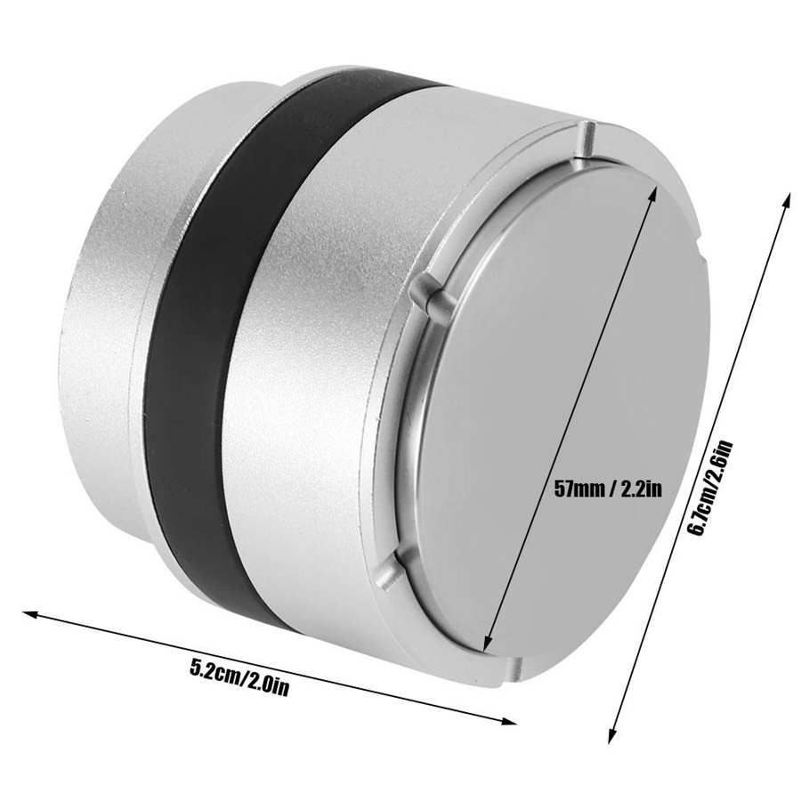 Coffee Make Machine Parts Stainless Steel Coffee Power Tamper Distributor Leveler Coffee Making Accessory Silver 57mm