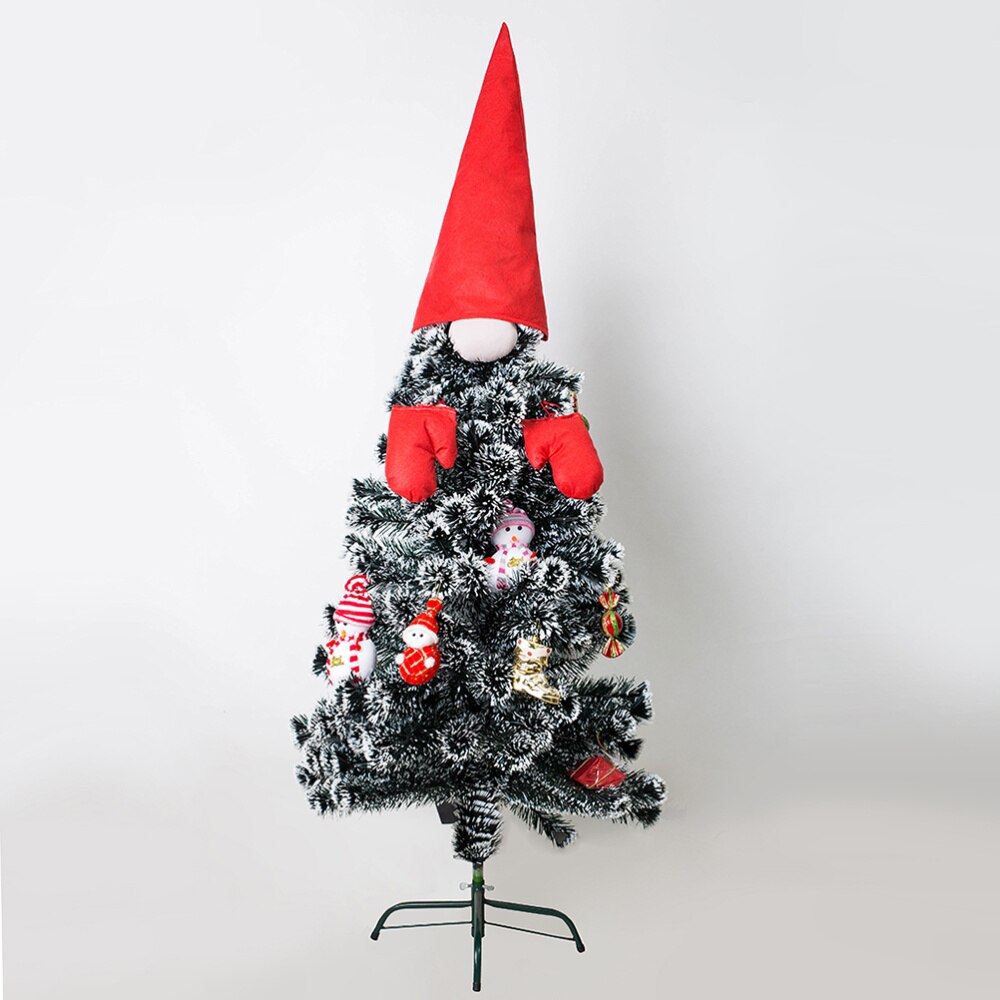 4Pcs Kerstboom Topper Decoratieve Creatieve Herbruikbare Lichtgewicht Hoed Pop Gezicht Voor Banket