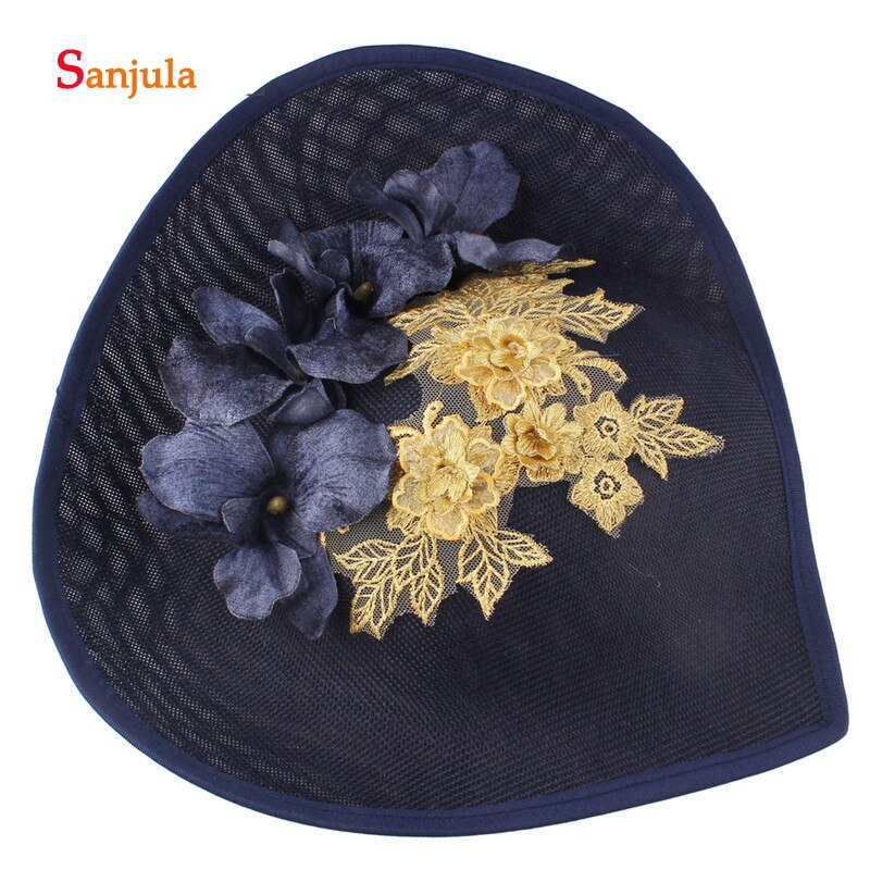 Edele en mooie hoeden voor vrouwen, kant en bloemen, prachtige bruids- en trouwhoeden, damesfascinators, linnen hoofddeksels  h393