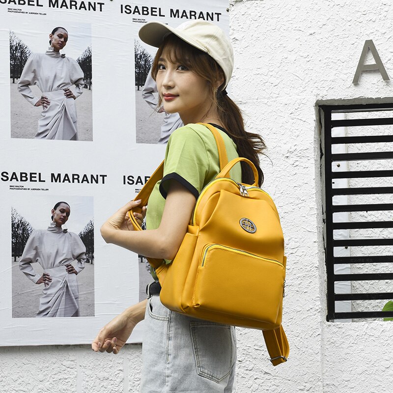 Vrouwen Rugzak Soft Pu Leer Vrouwen Rugzak Mode Meisjes School Rugzak Vrouwen Rugzak: 4