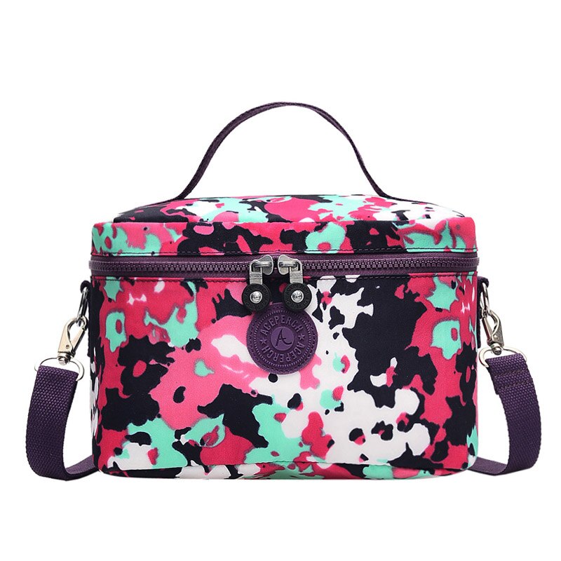 ACEPERCH Women Original Lunch Bags Kids Thermal Cooler Food Insulated Nylon Box Tote Bag Girl Waterproof Travel Lunch Cases Bag: Cloud