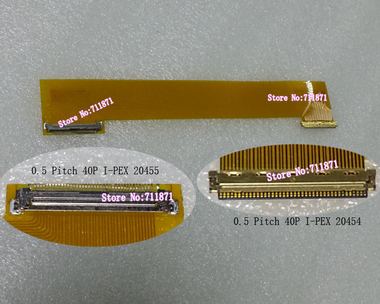I-PEX-Cable de extensión de pantalla LCD LED, 40 P, 10,1, 14,0, 14,1, 15,6 pulgadas, 40 Pines, macho a hembra, Conector de extensión de Cable de pantalla LCD LED
