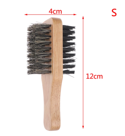 Peine alisador de madera contrachapada de cerámica Natural, cepillo de peluquería de doble cara, abrazadera de fibra, herramientas para el cuidado del cabello: s