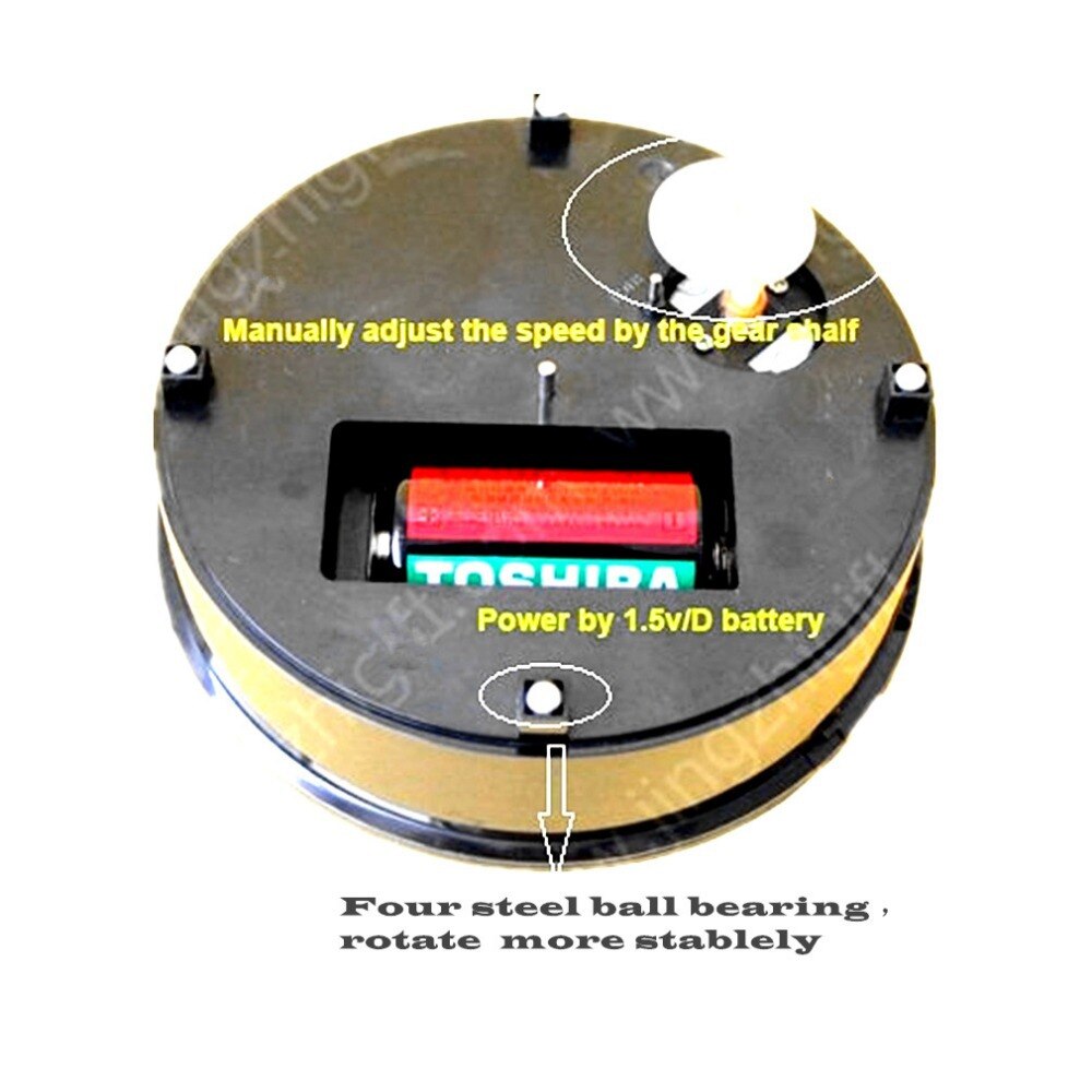 Base giratória da plataforma giratória do suporte de exibição para a promoção e a bateria motorizada do uso da exibição do suporte giratório