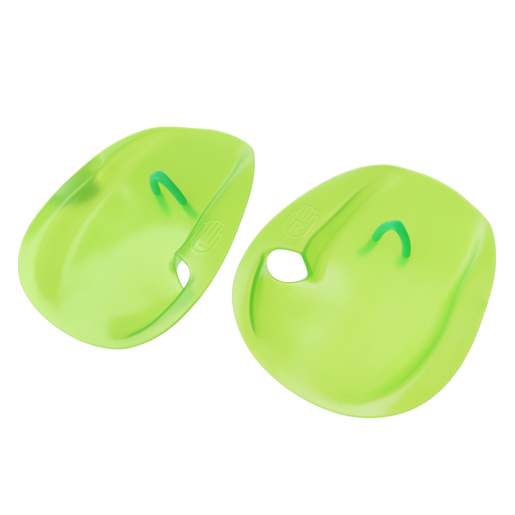 1 Pair Swimming Paddles with Hand Paddle Strap Hand Webbed Gloves Padel Flippers For Men Women Kids Learn Swim Gear: Green S 