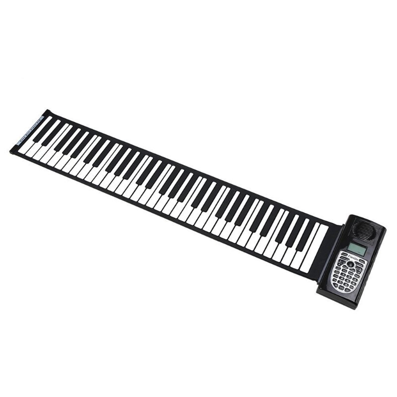 Roll Piano Portable Electronic Piano (61 Keys, White)