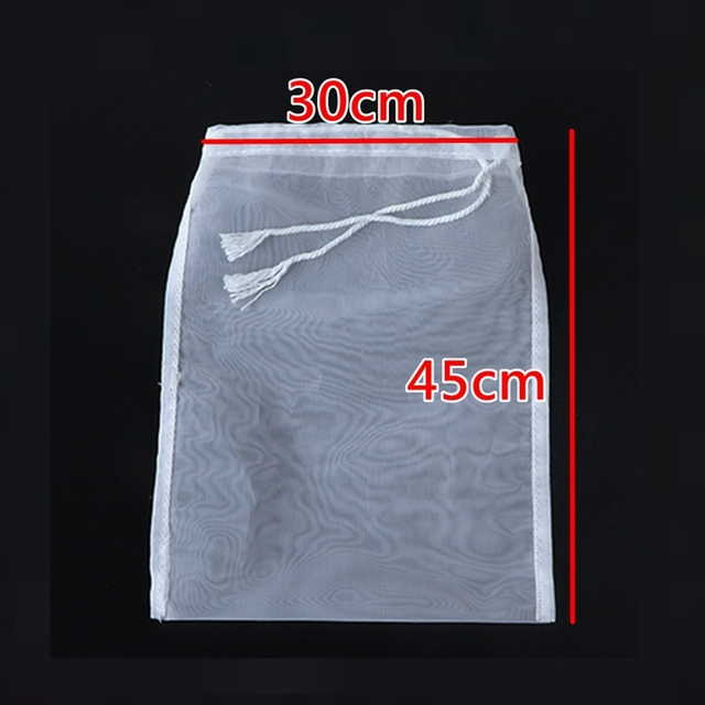 Filterzakken van voedselveilig nylon met 100/200/300 mazen, geschikt voor het filteren van thee, bier, melk, koffie en olie. geschikt voor keukenfilters.: 3045cm / 300 mesh 48 micron