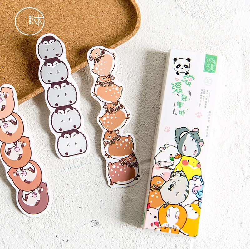 30 unids/pack felpa juego Jenga de papel con caja de madera de de papelería película marcador