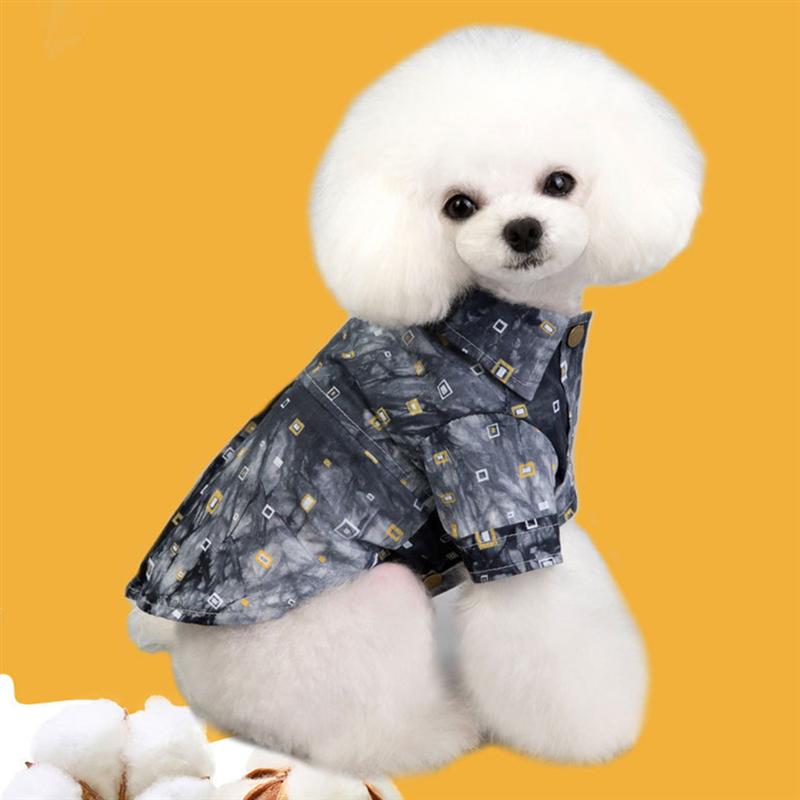 Hondenshirt met korte mouwen in engelse stijl met ruitenpatroon, huisdierbenodigdheden voor honden, brits vierkant shirt met korte mouwen