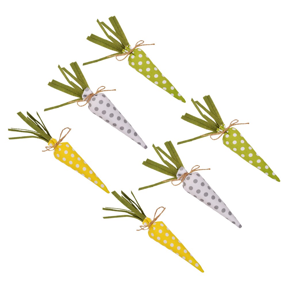 6 Pcs Easter Carrot Shaped Ornaments Cloth Carrot Decor Carrot Easter Party Decor: As Shown 2