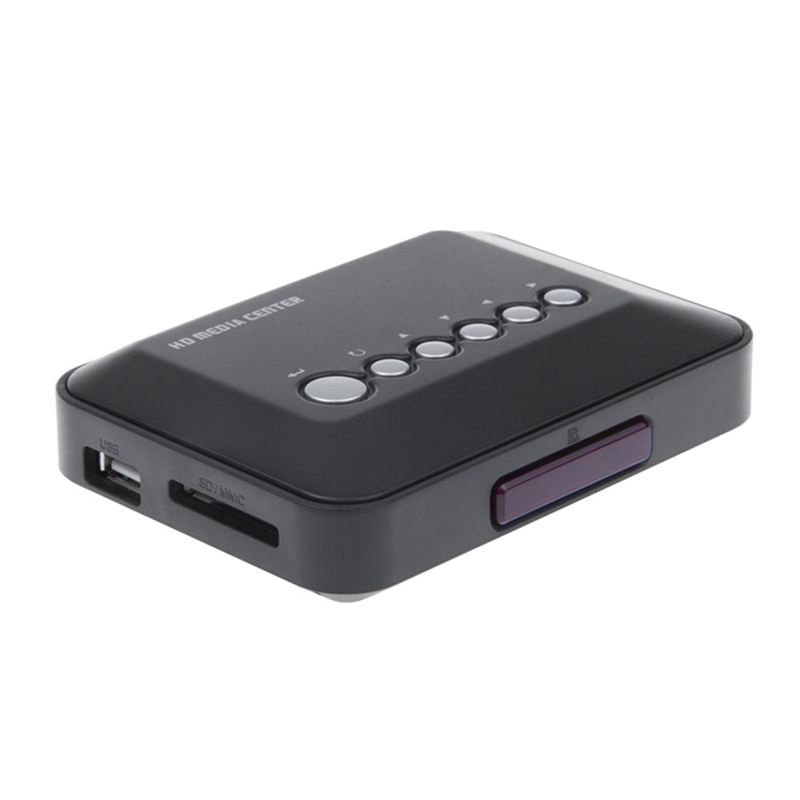 Mini Full HD1080P H.264 MKV HDD Media Player Center con HDMI Compatible/AV/VGA/USB/SD/MMC (enchufe de la UE): Default Title