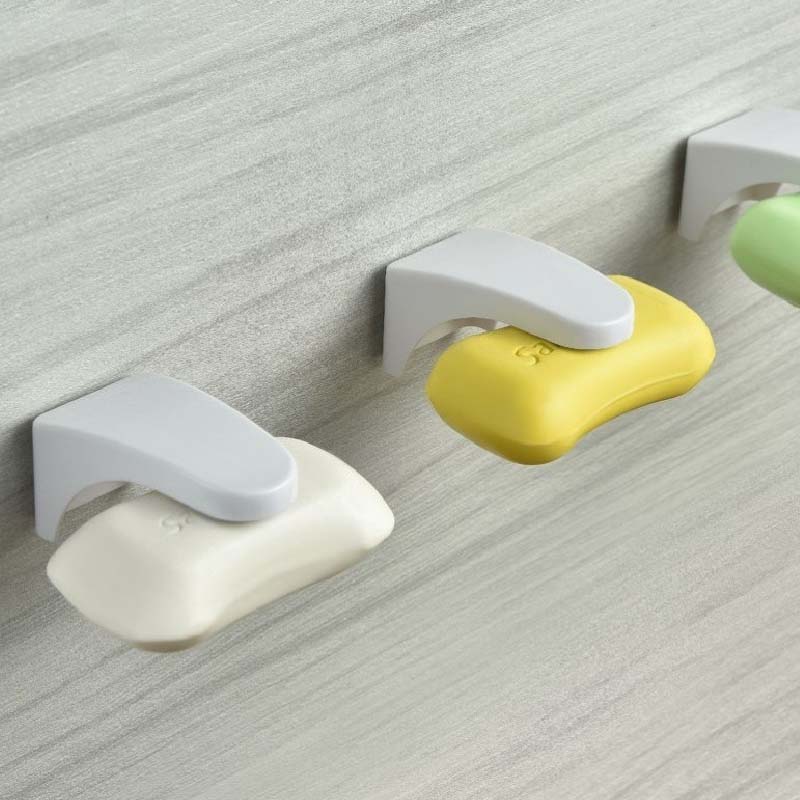 1pc Magnetic Soap Holder Magic Soap Dish Organizer Bathroom Accessories Wall Mounted Sponge Holder Bathroom Kitchen Storage Rack