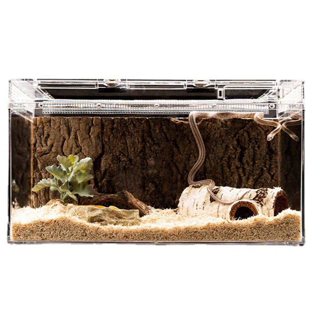 Reptiles Snake Avoid Hiding House Landscaping Climb Pet Habitat Ornament Gray Hole Simulation Resin Bark Cave Ornaments