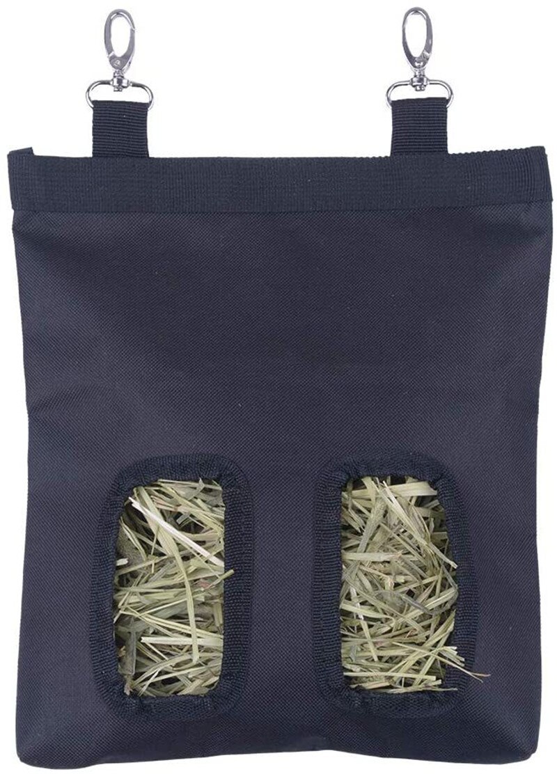 Alimentador de conejillo de indias y conejo Para mascotas, Bolsa de heno colgante, Bolsa pequeña, suministros Para mascotas, Bolsa Para Premios: Black S
