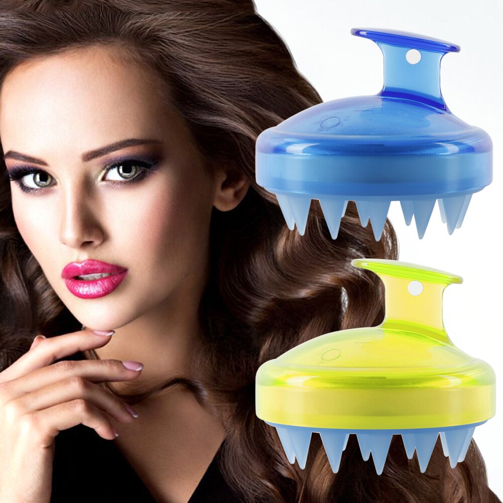 Dropship cabeça de silicone suave escova de massagem de cabelo escova de banho couro cabeludo estimular a massagem do couro cabeludo crescimento do cabelo pente