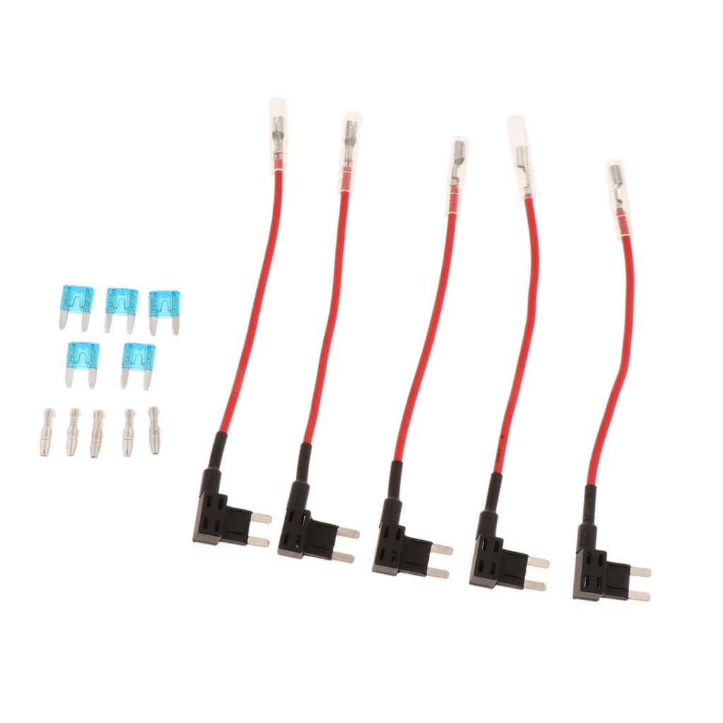 5 Pcs Toevoegen Een Circuit Fuse Tap Piggy Mini Back Fuse Holder Atm Apm 12/24V