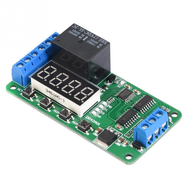 Dual Kanal 12V Multi Funktionale Dpdt Verzögerung Timer Relais Zeit Steuerung Schalter DR42A01