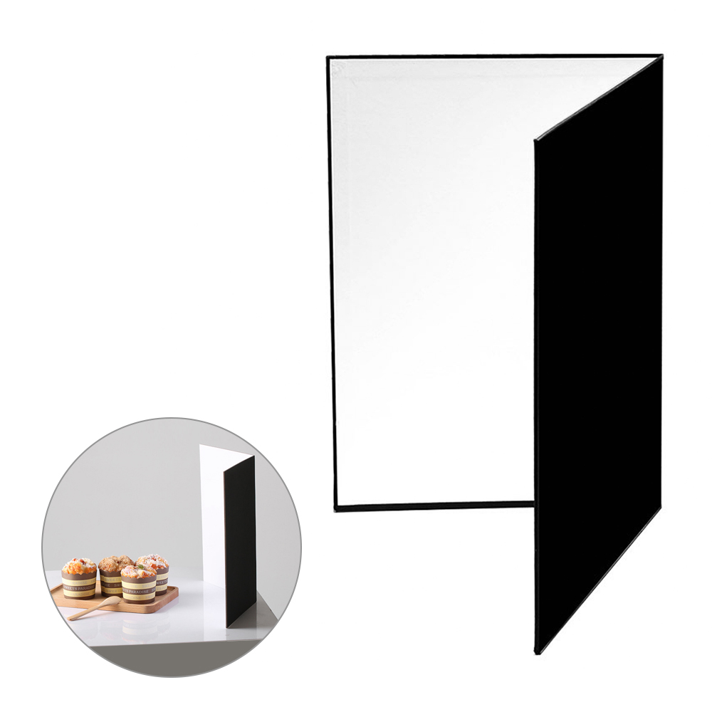 A4 Fotografie Karton Vouwen Reflector Zwart Zilver Wit Dik Papier Boek Board Reflecterende Voor Camera Foto Schieten
