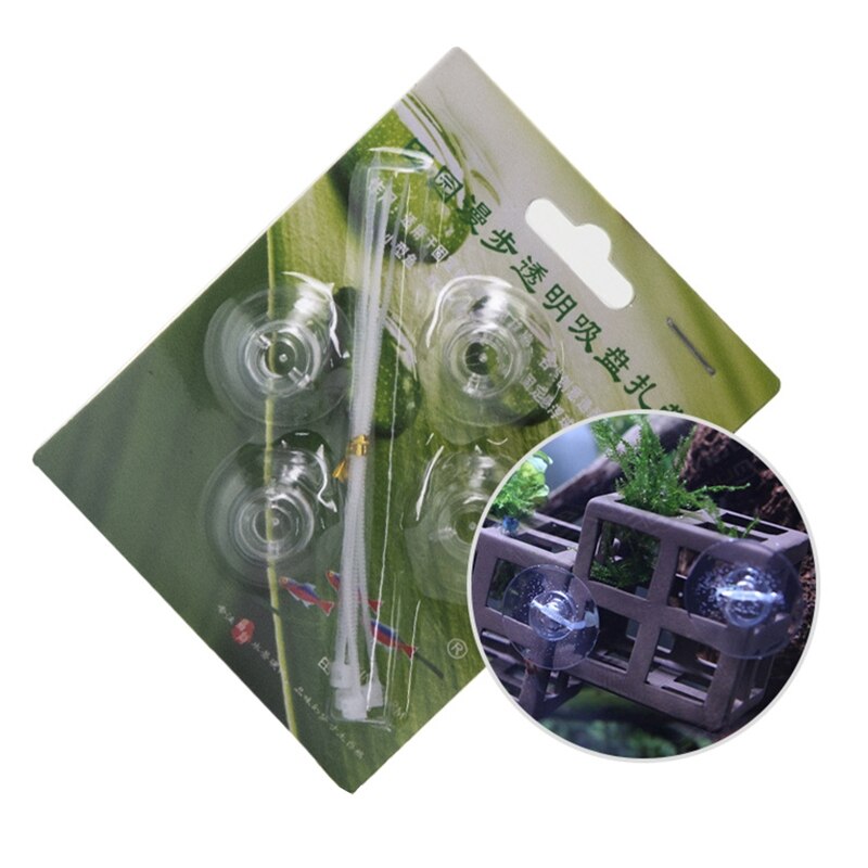 4/8/20 paquetes de ventosas para acuario con bridas de 2,8 cm de diámetro Ventosa de plástico suave transparente para fijación de manguera de pecera: 4 visual suction cup