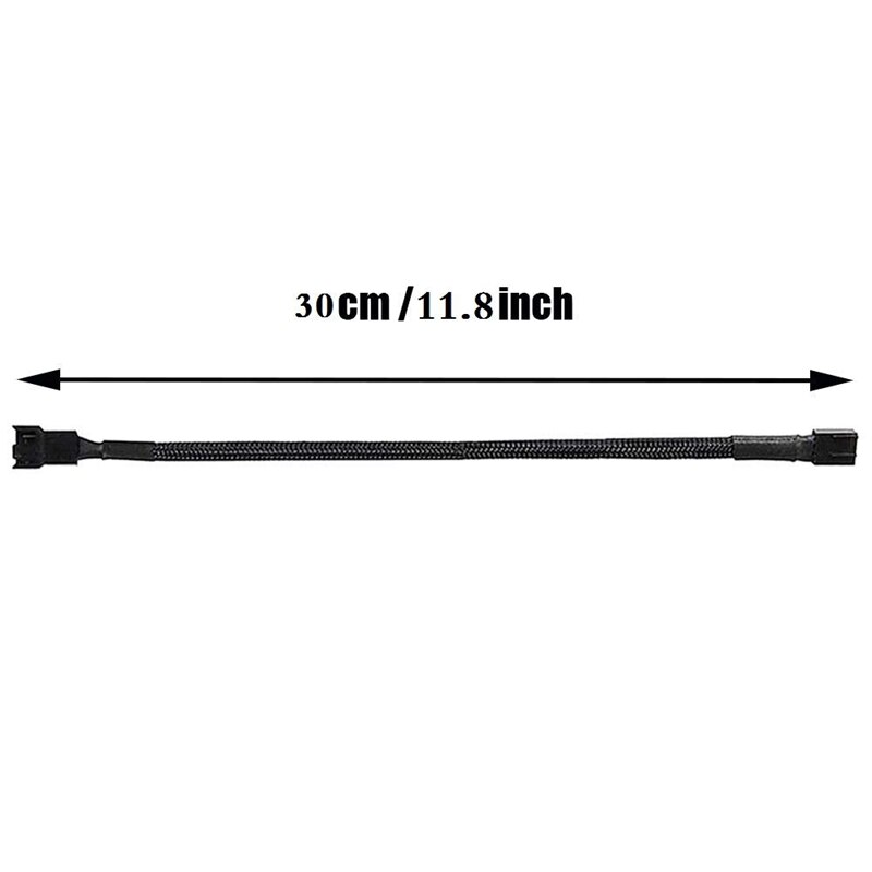 10PCS 4 Pin PWM Fan Extension Power Cable Connector Case Male to Female Extending Cables Compatible with 4 Pin/3Pin Fan