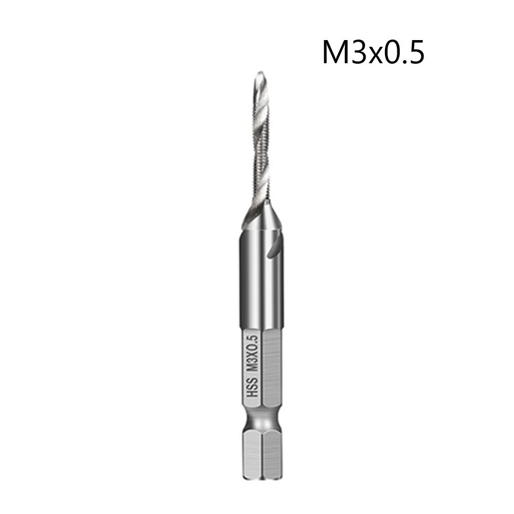 Hex Shank Titanium Plated HSS Screw Thread Metric Tap Drill Bits Screw Machine Compound Tap M3 M4 M5 M6 M8 M10 Hand Tools: A