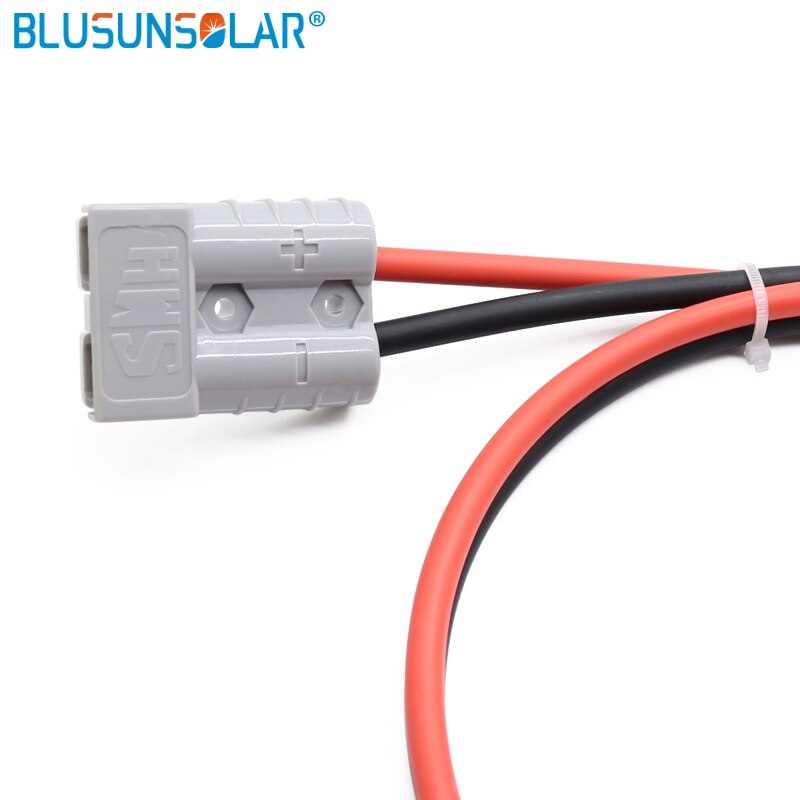 Battery DC Power Connector 50A 600V with 1-10m 4mm2 red black solar cable with power plug connector