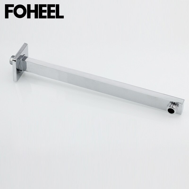 Wall Mounted Copper Shower Extension Arm Square Shower Wall Hanging Bathing Rod Bathroom Concealed Install Shower Arm