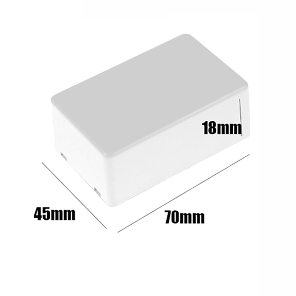 1pc diy plastik vandtæt dæksel projekt elektronisk instrument kabinet kasse 70 x 45 x 18mm hvid