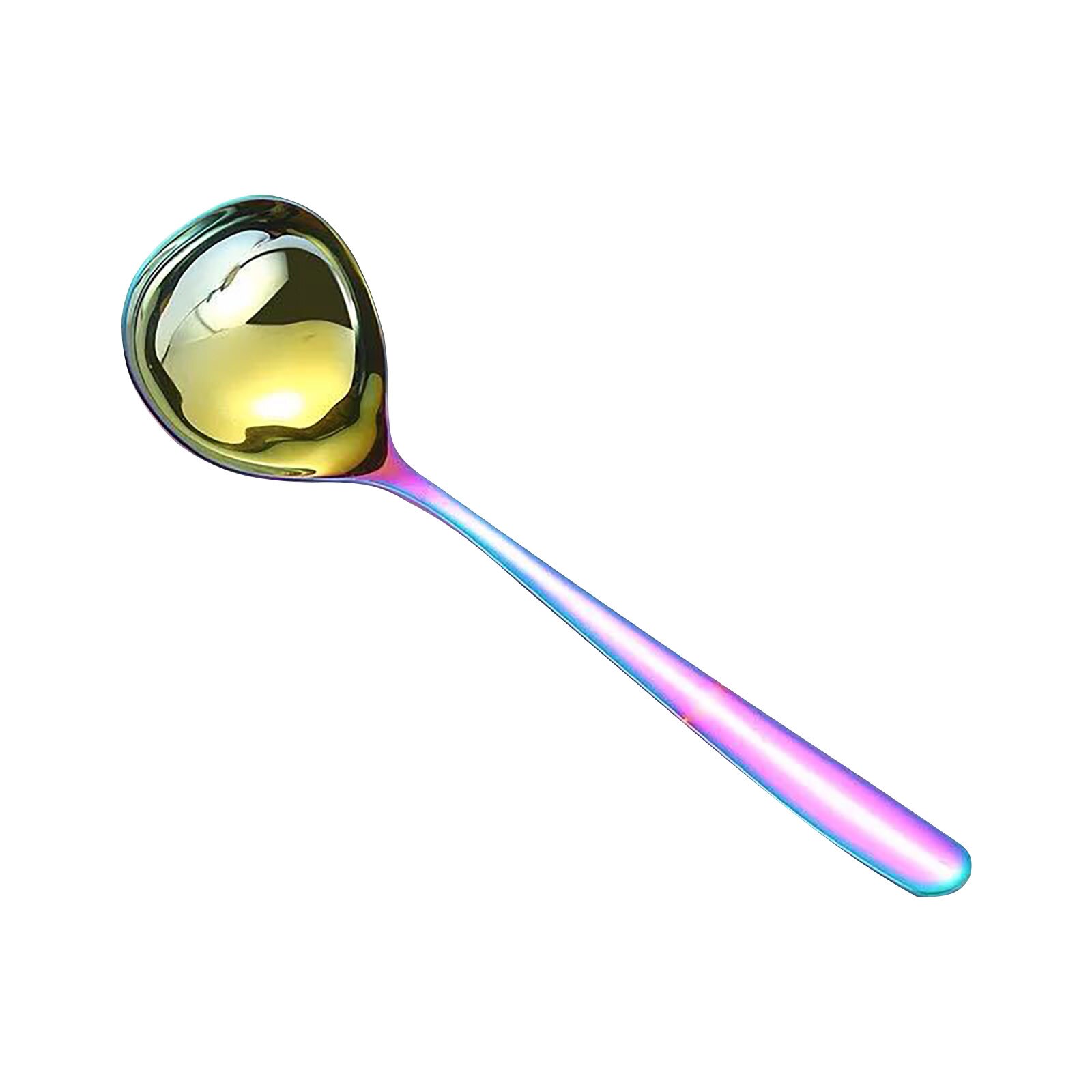 Multi-purpose Soup Spoon Deepen The Common Stainless Steel Spoon Type Large-headed: D