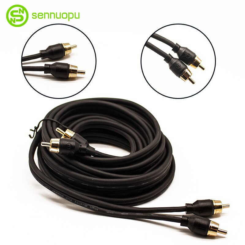 Câble audio de voiture 4.5m câble audio RCA amplificateur de subwoofer de voiture fil spécial