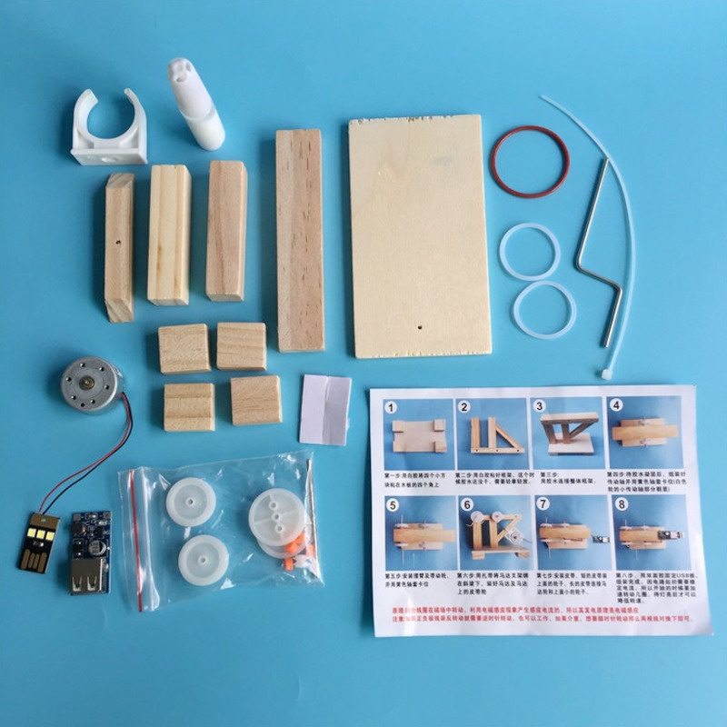 freundlicher Physik lernen Bildung Bausatz DIY Hand Generator Modell Holz Wissenschaft Experiment pädagogisches Spielzeug Dampf Schule Projekt