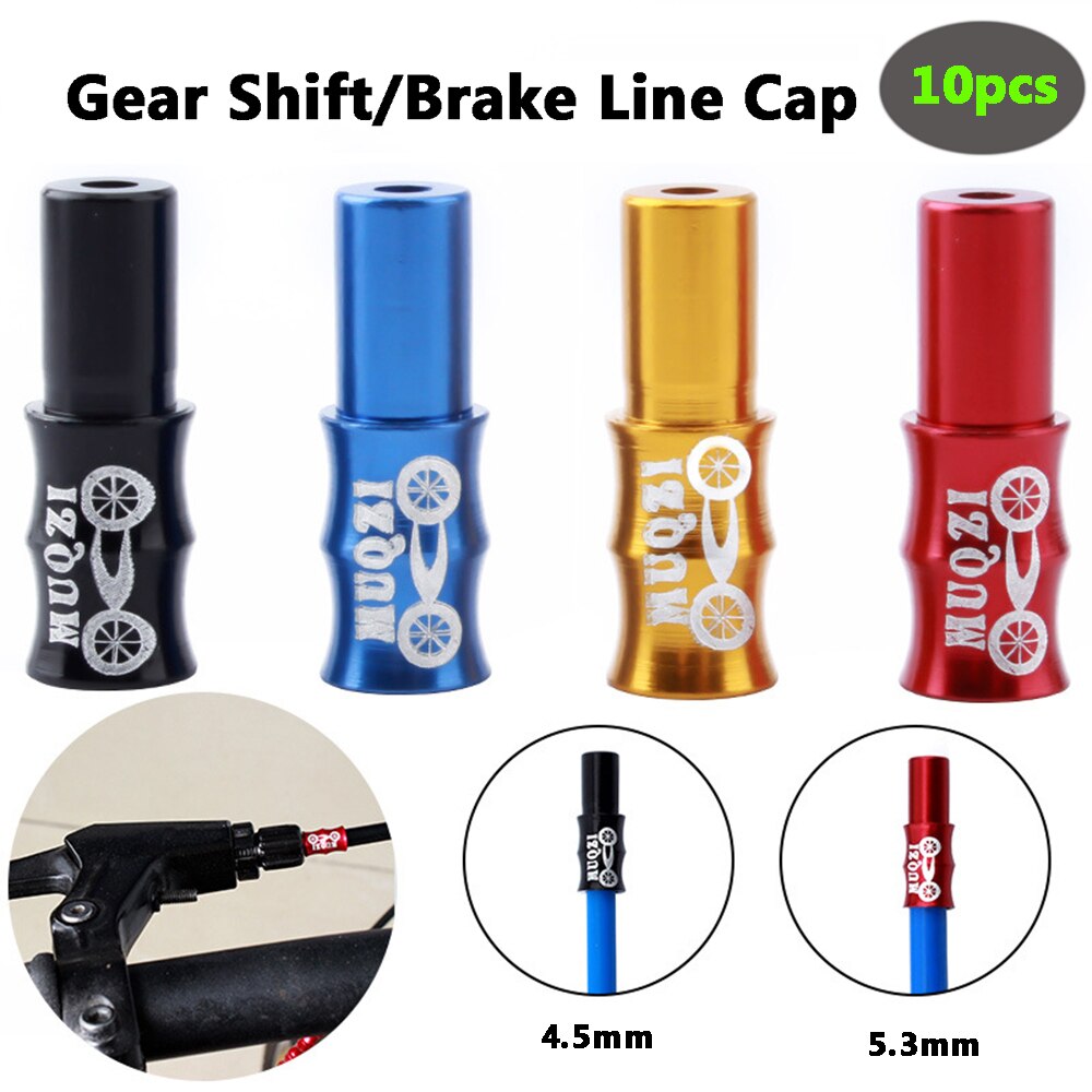 10 stk motorsykling tilbehør mtb terrengsykkel metall aluminiumslegering metalltråd caps sykkel deler bremseledning lokk kabel ledning deksel